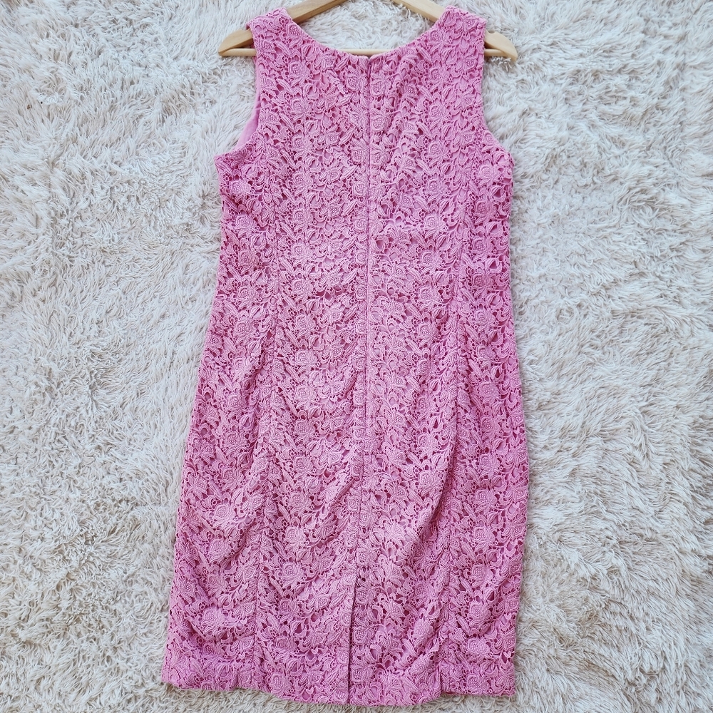 Talbots Pink Lace Sleeveless Shift Dress - Picture 5 of 5
